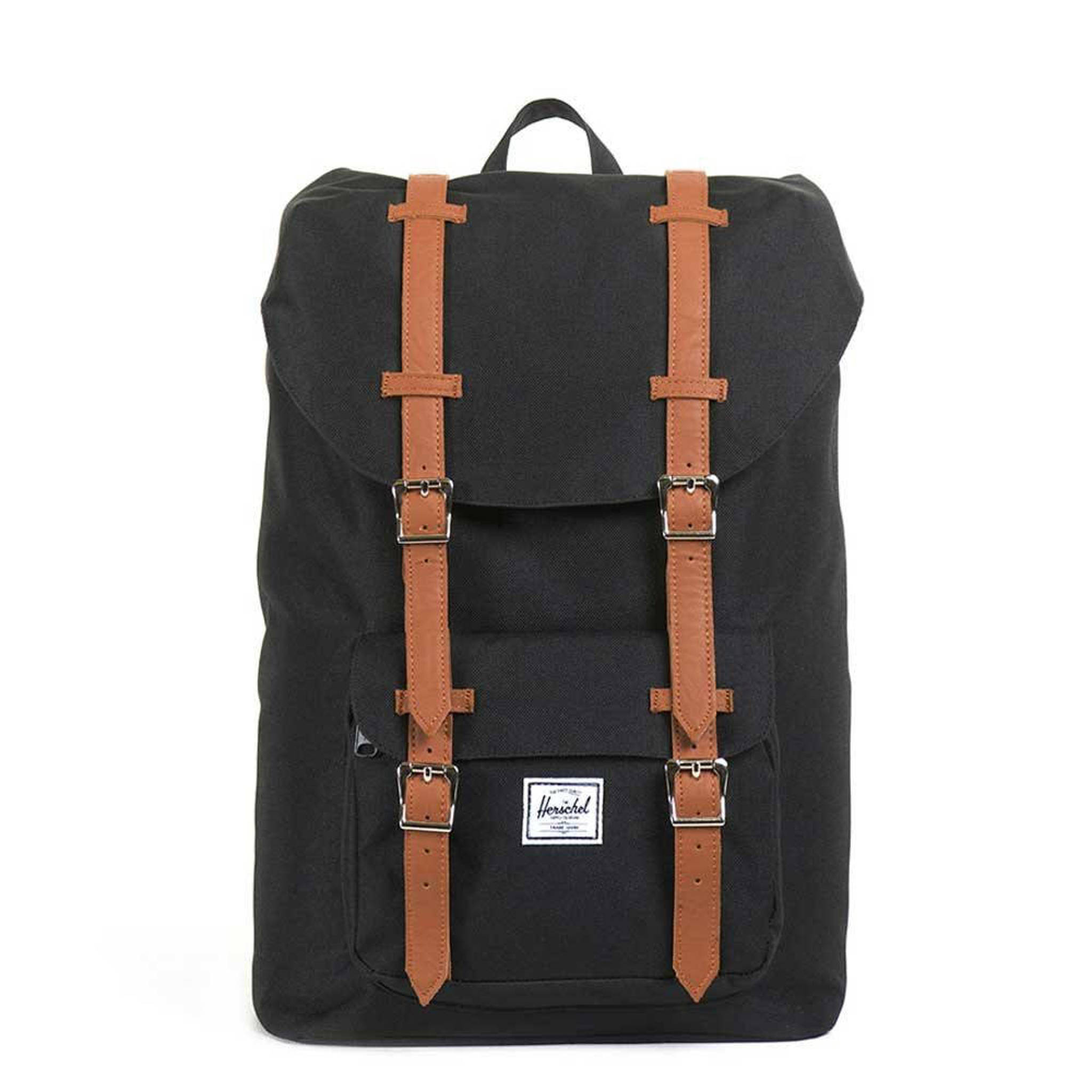 Herschel Little America Mid Volume Rugzak Zwart Tan Wehkamp