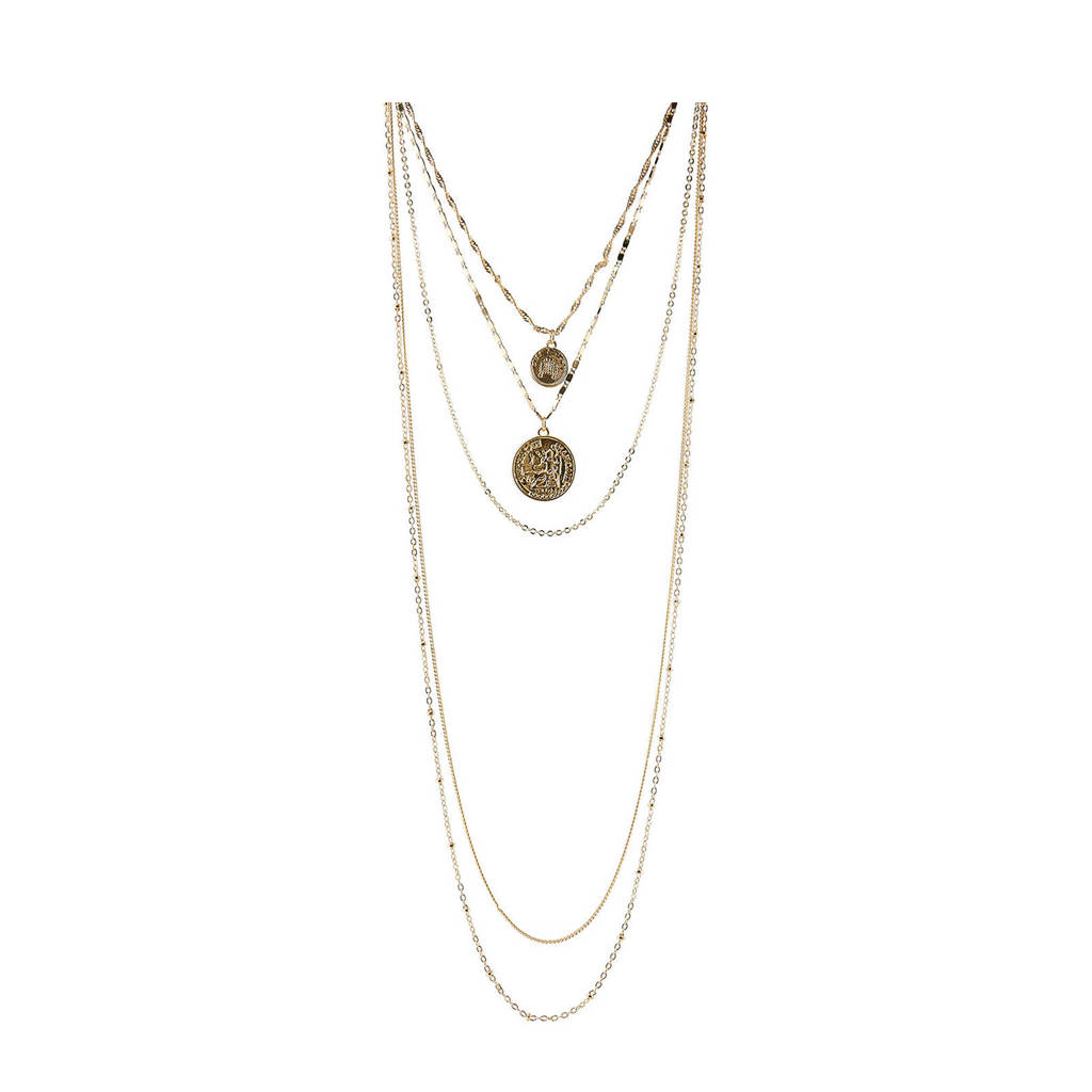 PIECES gelaagde ketting goudkleurig, Goudkleurig