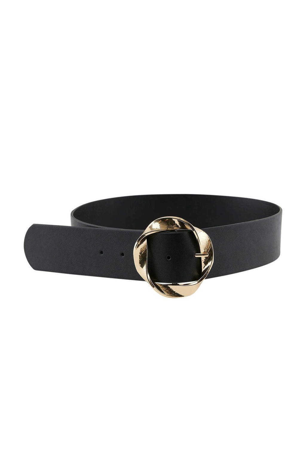 PIECES riem met goudkleurige gesp zwart, zwart/goudkleurig