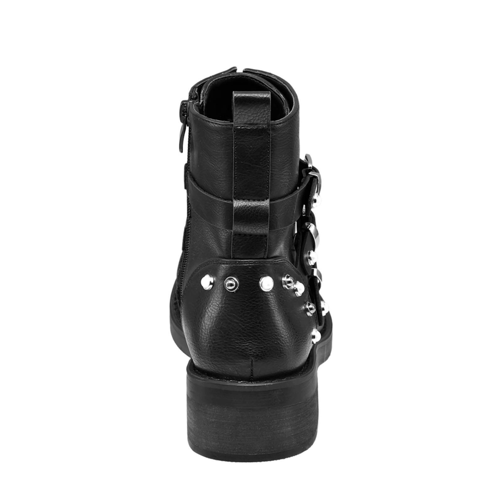 Graceland veterboots met siergespen zwart | wehkamp