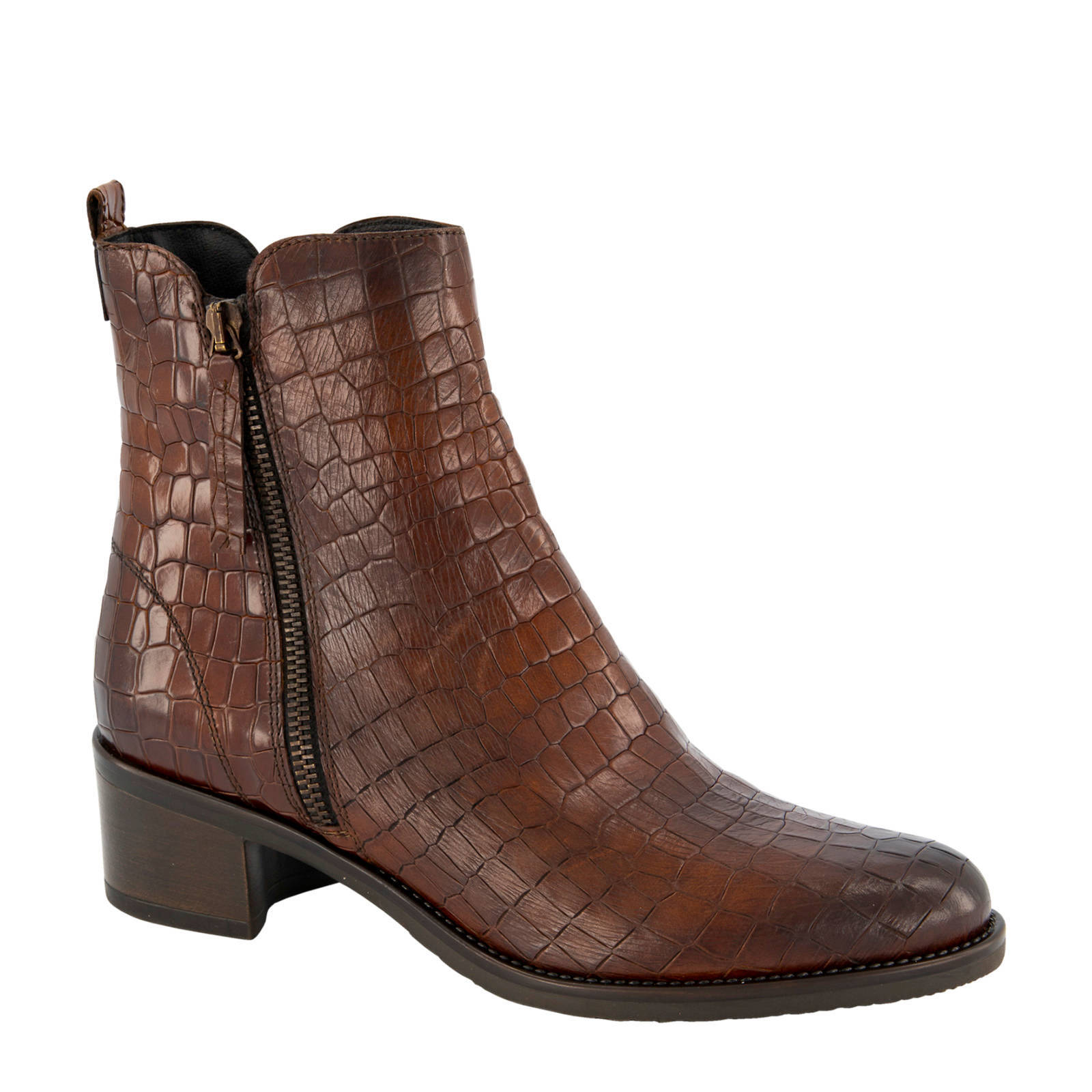 5th Avenue leren enkellaarzen crocoprint cognac | wehkamp 5th Avenue leren enkellaarzen panterprint | wehkamp