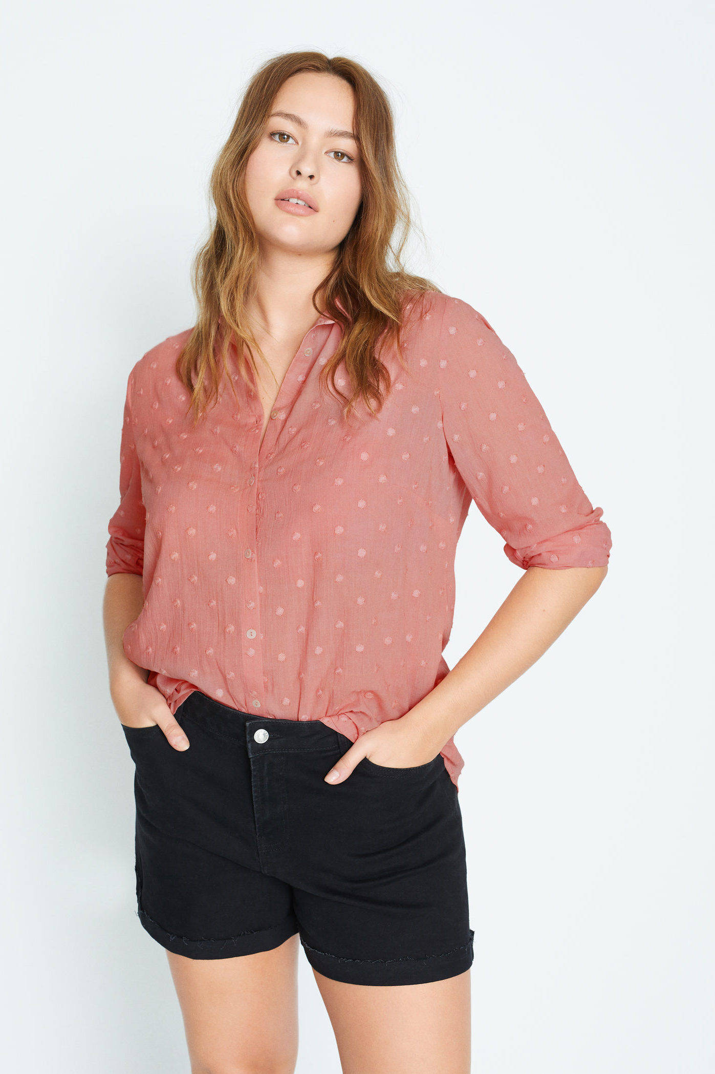 Violeta by Mango blouse met stippen rood | wehkamp Mango blouse met stippen roze rood | wehkamp