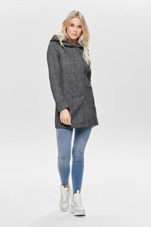 gemêleerde coat ONLSEDONA antraciet