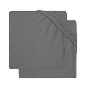 Jollein Hoeslaken – 60 x 120 cm – Jersey – Ivory / Nougat 2 stuks