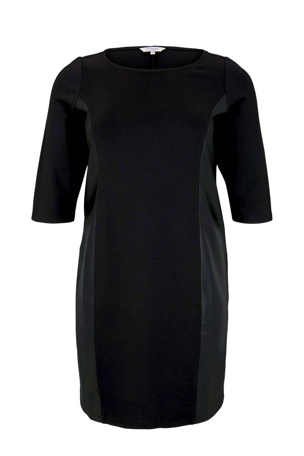 Tom Tailor My True Me coated jurk zwart, Zwart