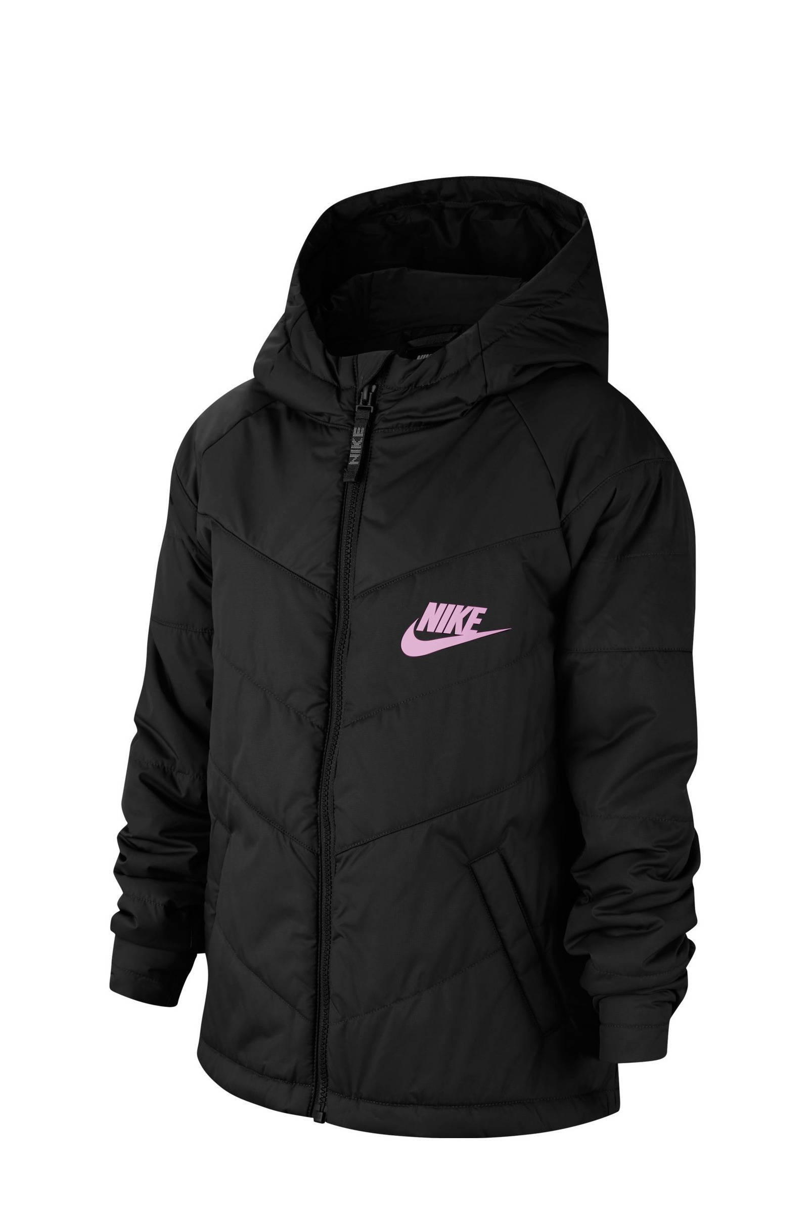 Nike gewatteerde winterjas zwart online kopen