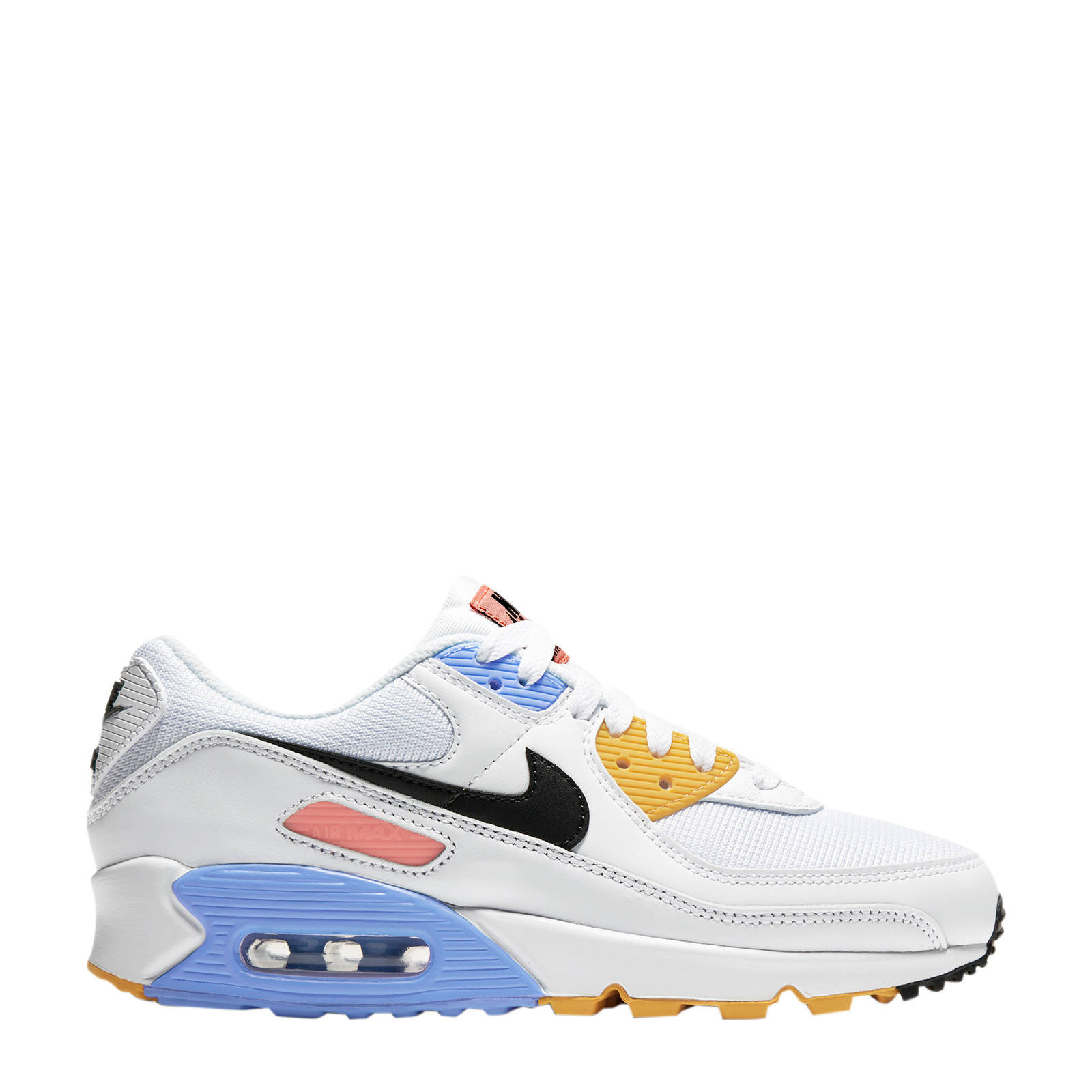 Nike Air Max 90 sneakers wit/zwart/zilver | wehkamp