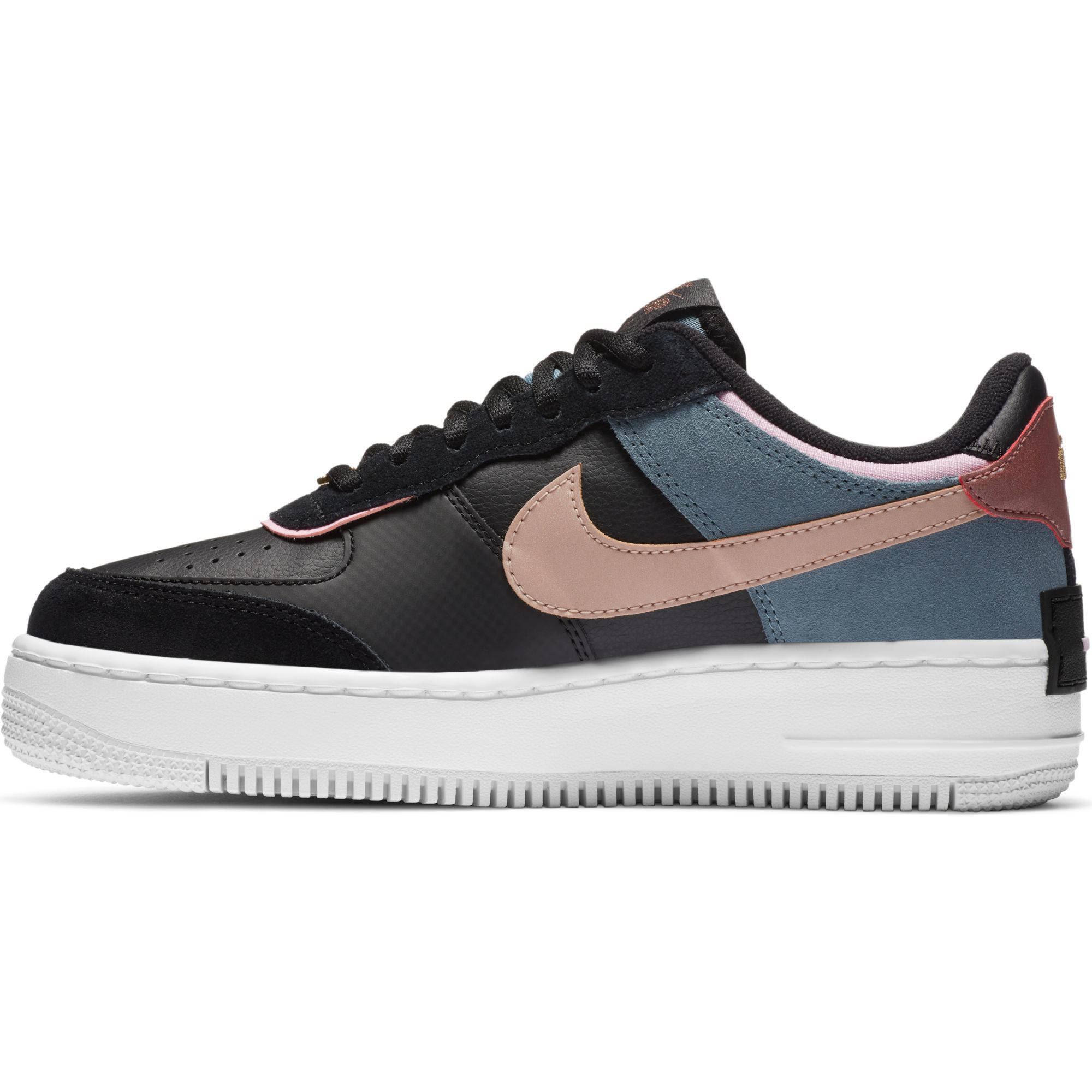 Nike Air Force 1 Shadow RTL sneakers zwart/brons/grijs | wehkamp