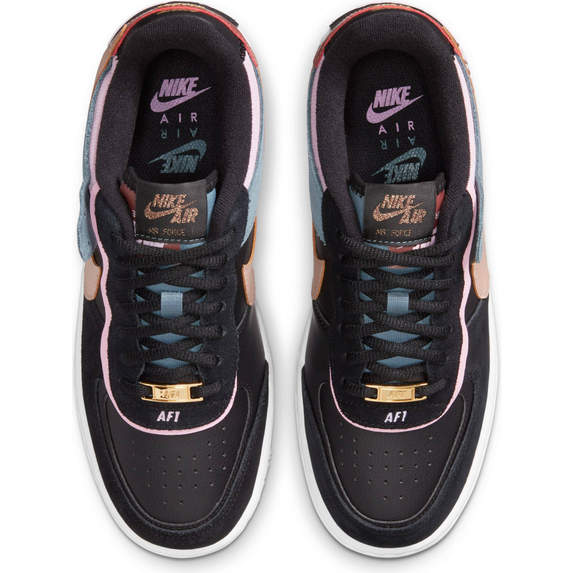 Nike Air Force 1 Shadow RTL sneakers zwart/brons/grijs | wehkamp
