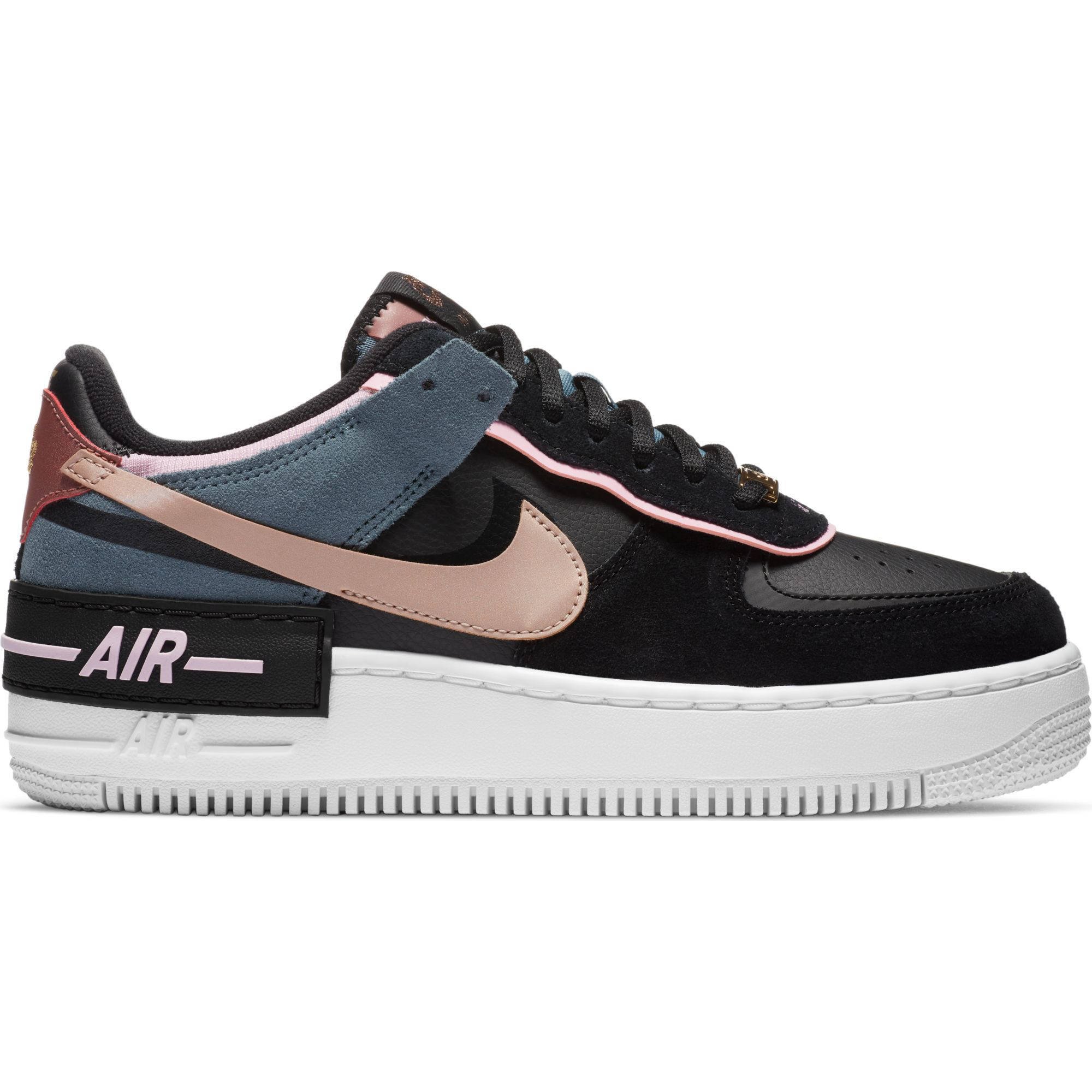 Nike Air Force 1 Shadow RTL sneakers zwart/brons/grijs | wehkamp