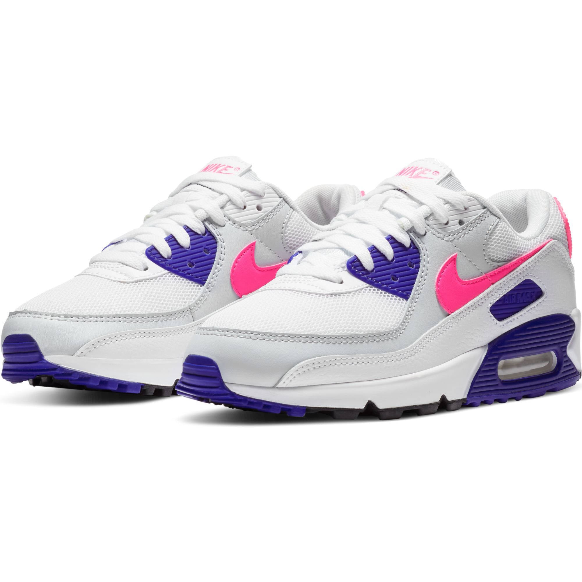 Nike Air Max 90 sneakers wit/paars/roze | wehkamp