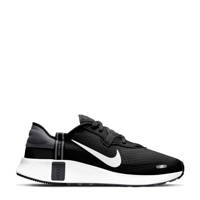 Zwart en witte heren Nike Reposto sneakers van textiel met veters en logo
