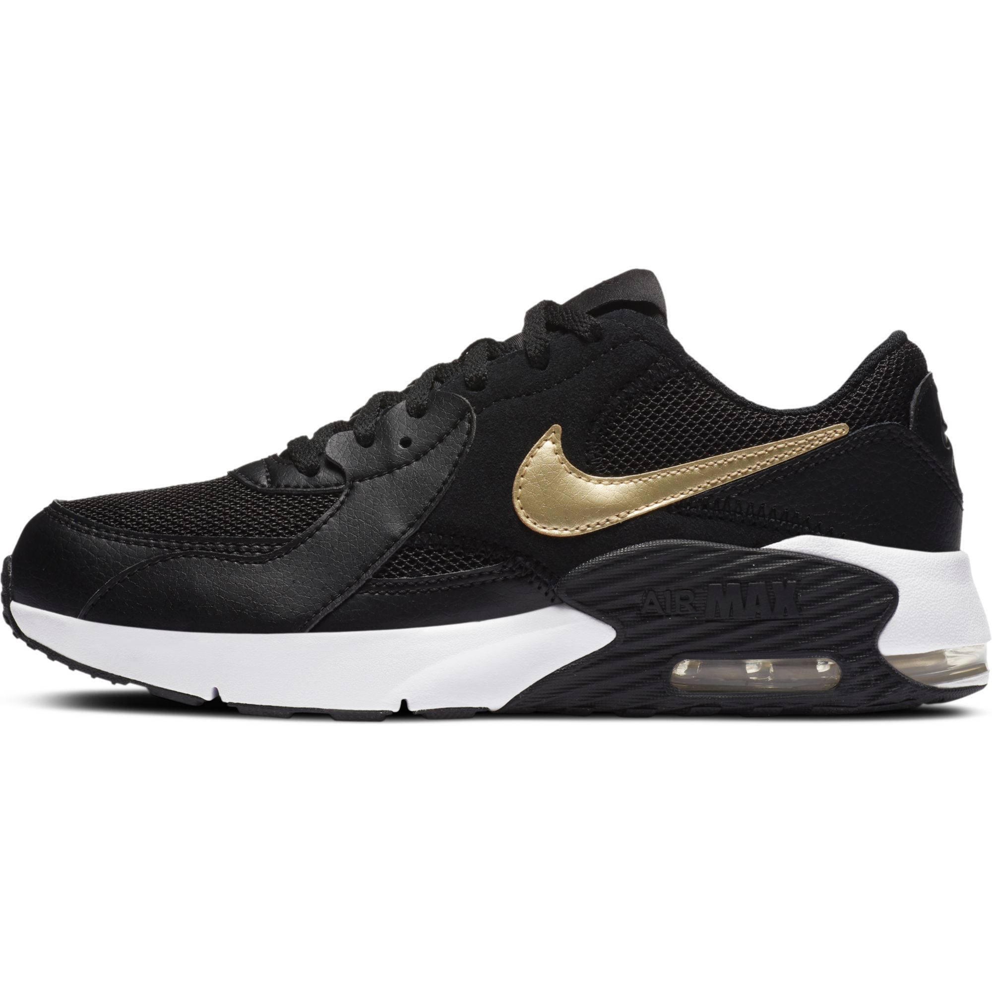 nike sneakers dames zwart met goud