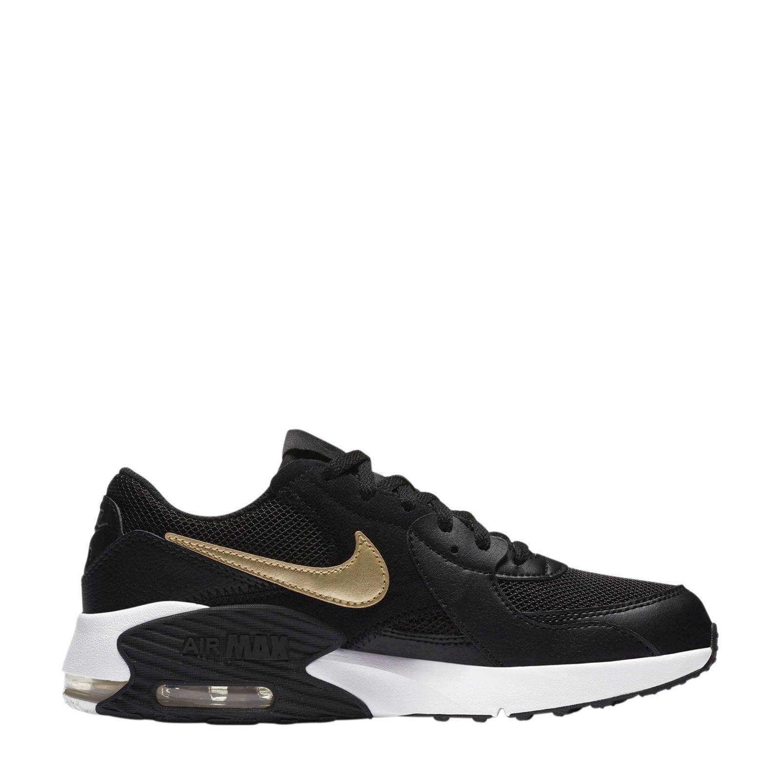 nike white black and gold shoes