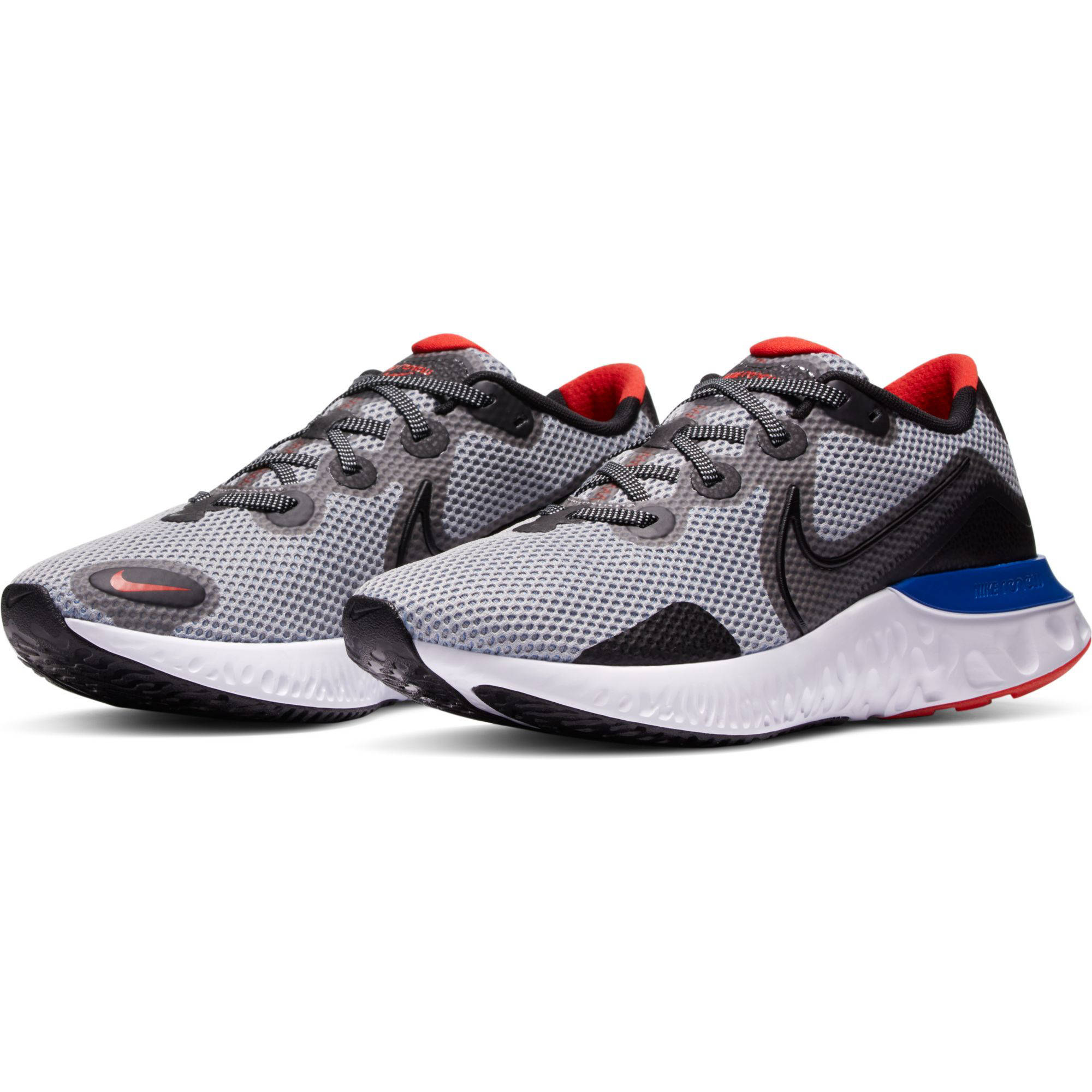 Nike Renew Run hardloopschoenen grijs/zwart/blauw | wehkamp