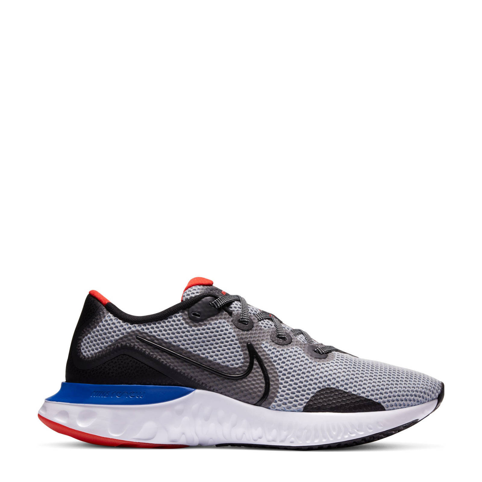 Nike Renew Run hardloopschoenen grijs/zwart/blauw | wehkamp