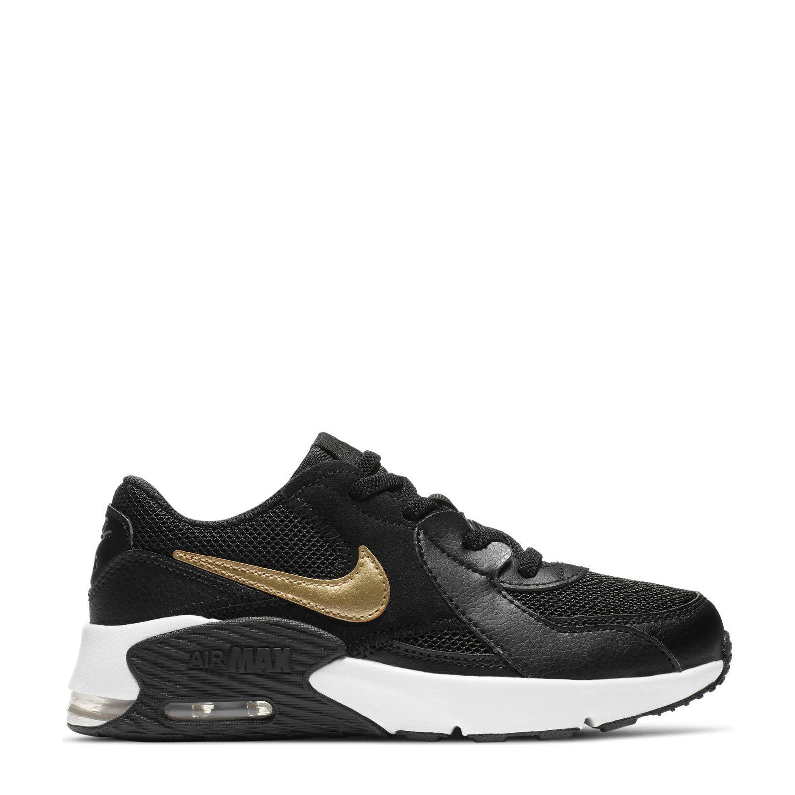 Nike Air Max Excee sneakers zwart/goud/wit | wehkamp