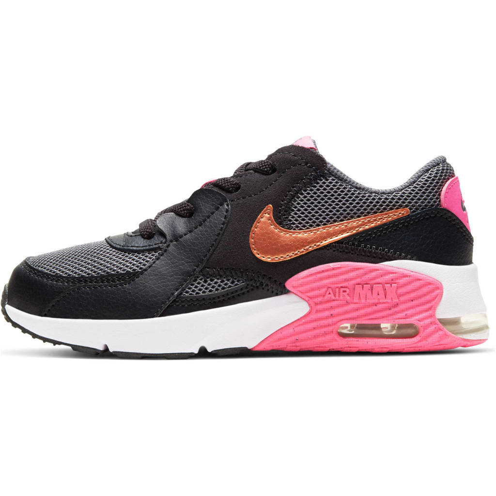  Nike  Air Max Excee PS sneakers zwart koper  roze wehkamp