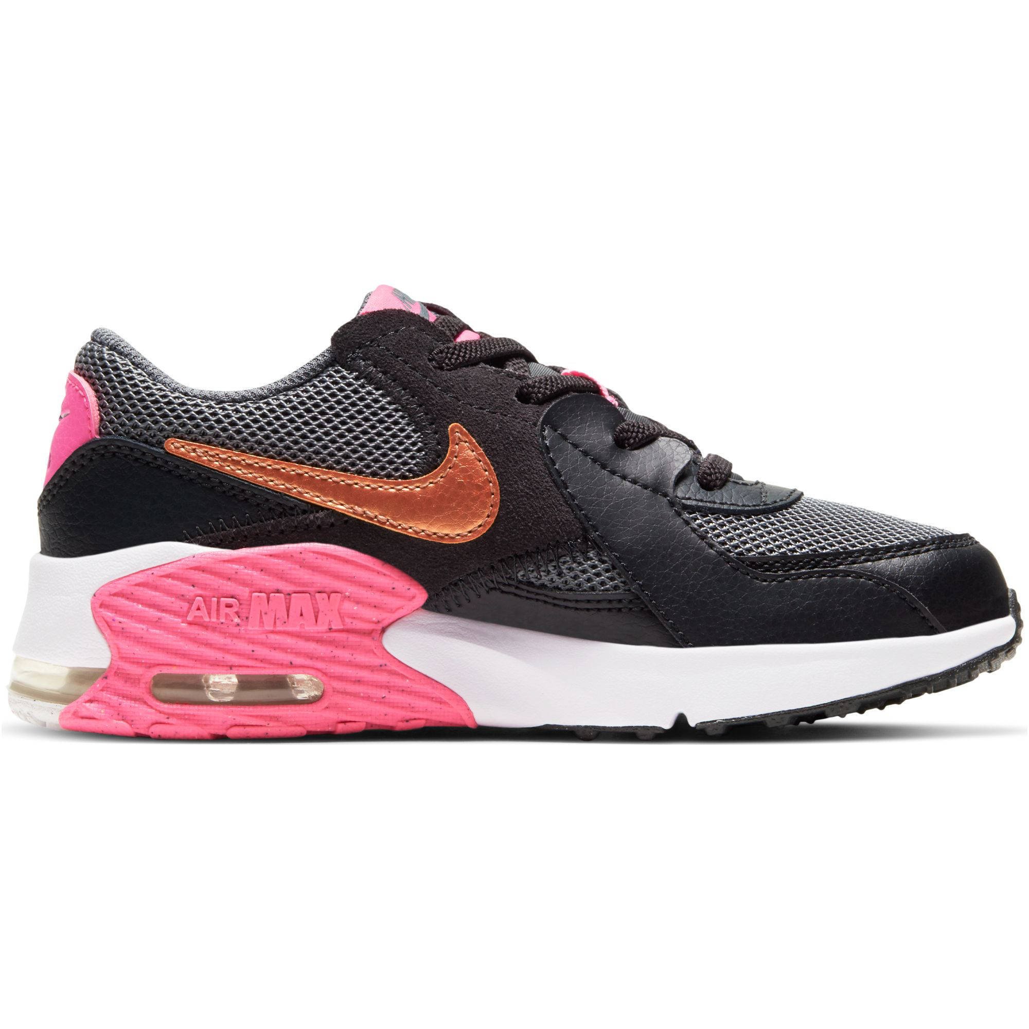  Nike  Air Max Excee PS sneakers zwart koper  roze wehkamp