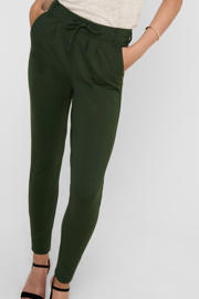 thumbnail: ONLY tapered fit broek ONLPOPTRASH donkergroen regular