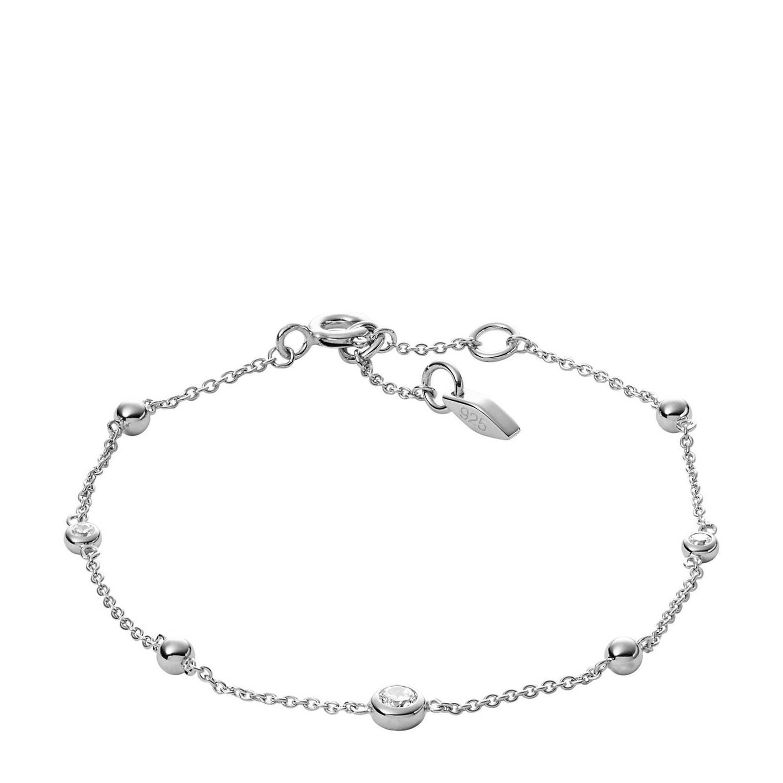 Fossil Sterling Silver Dames Armband JFS00452040 | wehkamp