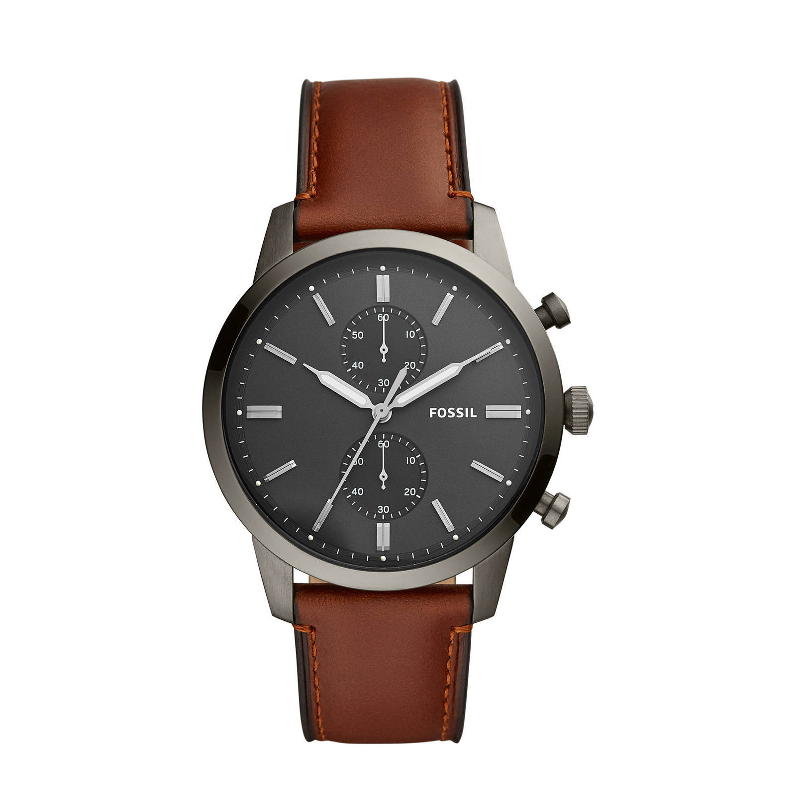 Fossil horloge Townsman FS5522 bruin | wehkamp