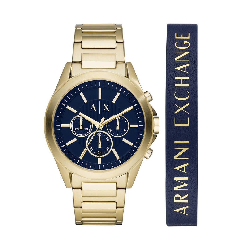 Armani Exchange horloge Drexler AX7116 goud wehkamp