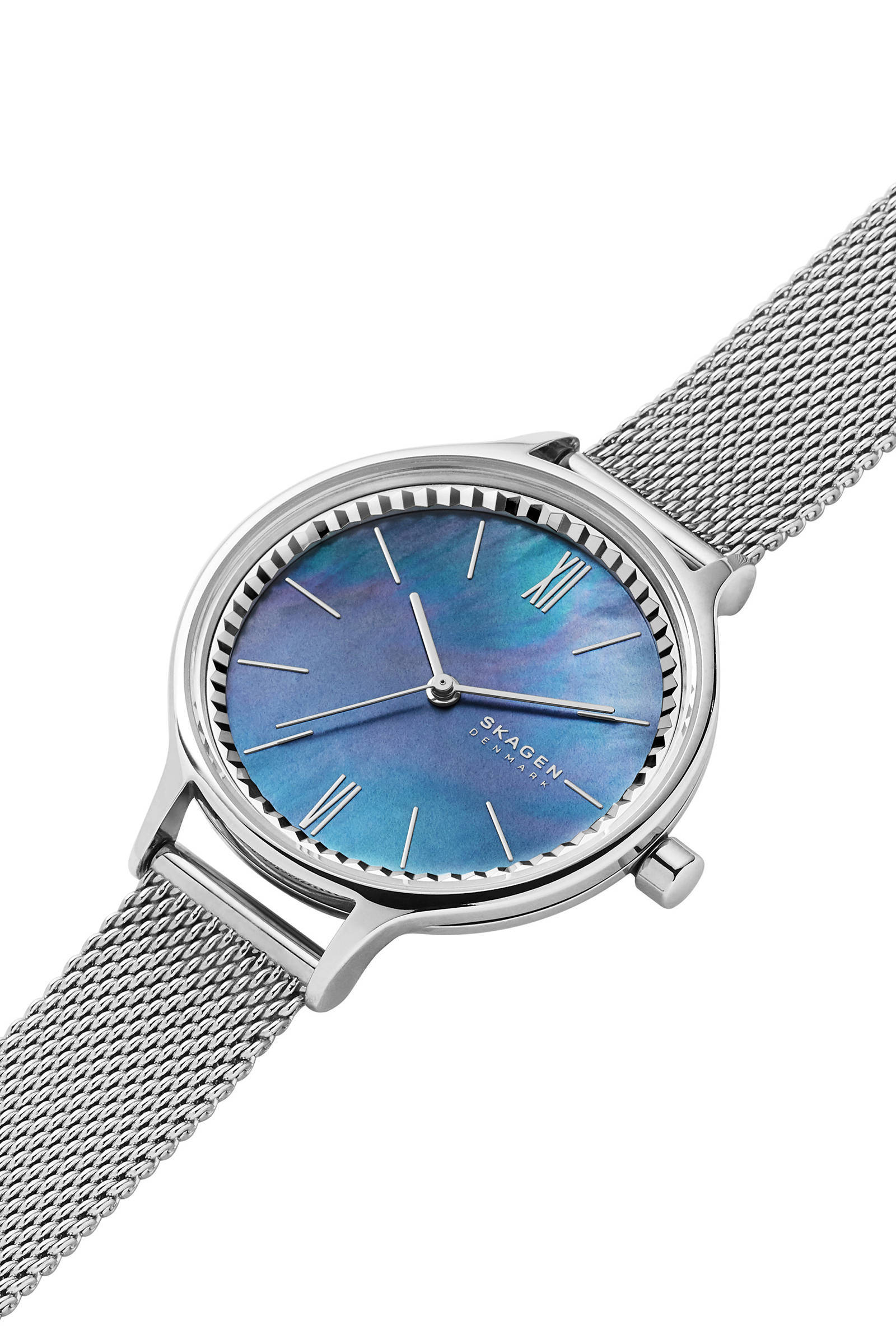 Skagen horloge Anita SKW2862 zilverkleur blauw wehkamp