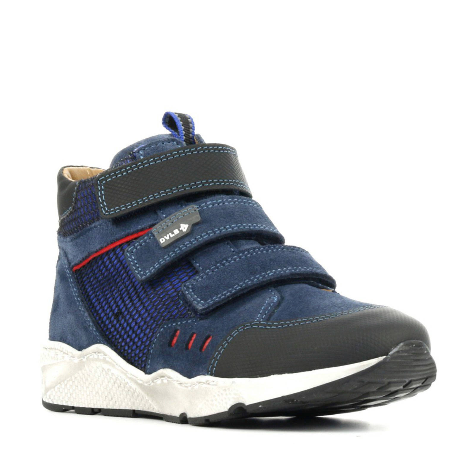 Develab 41863 hoge suède sneakers blauw | wehkamp