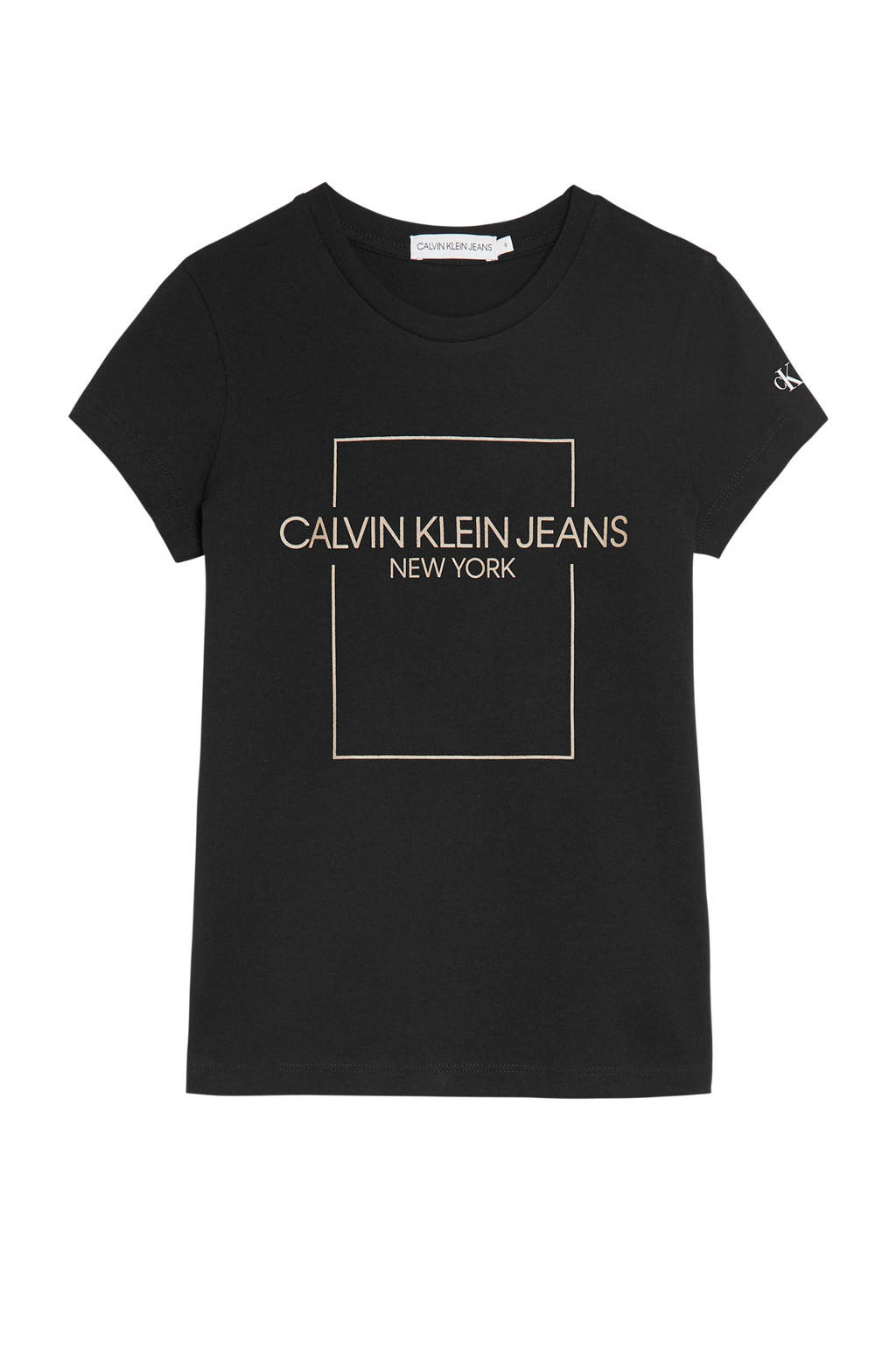 CALVIN KLEIN JEANS T-shirt van biologisch katoen zwart, Zwart
