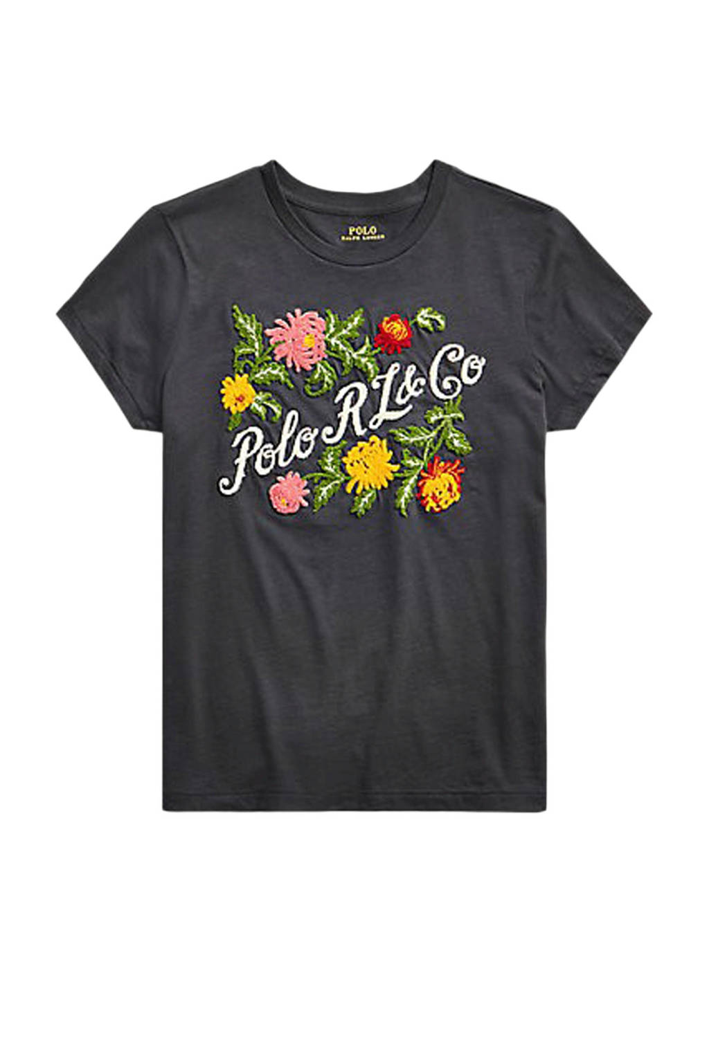 POLO Ralph Lauren T-shirt met printopdruk en borduursels black, Black