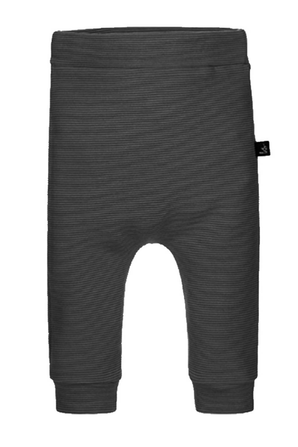 Babystyling baby gestreepte slim fit broek zwart, Zwart