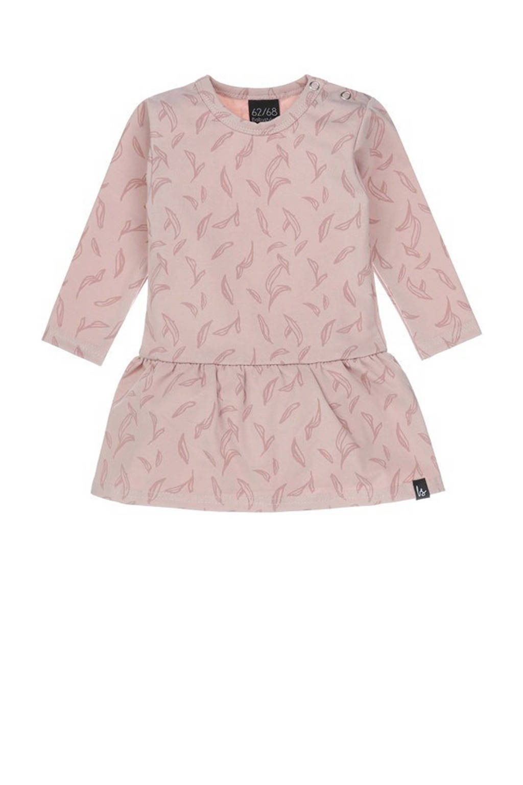 Babystyling sweatjurk met all over print roze, Roze