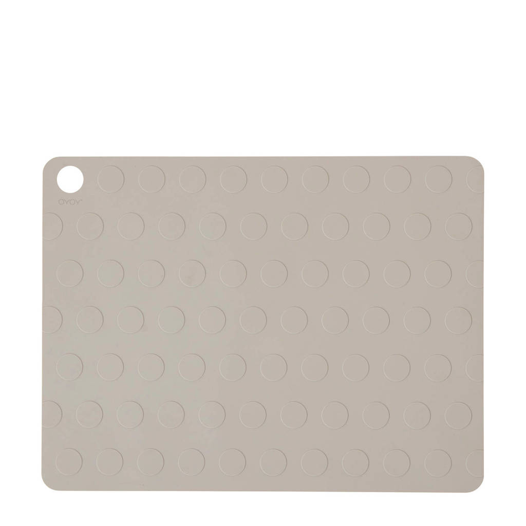 OYOY placemat Dotto (set van 2), Grijs