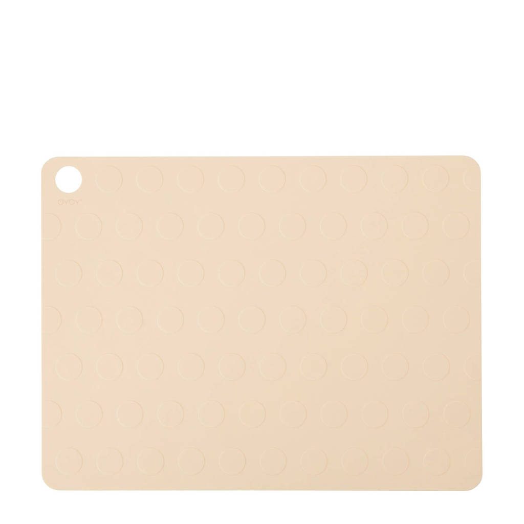 OYOY placemat Dotto (set van 2), Vanille