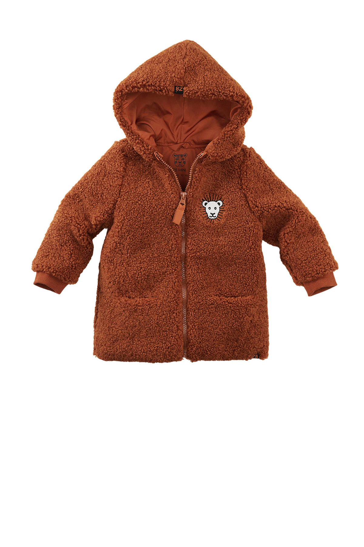 Z8 baby teddy jas met bruin | wehkamp