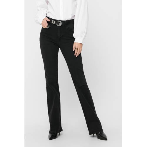 JDY high waist flared jeans JDYNEWFLORA dark grey denim afbeelding