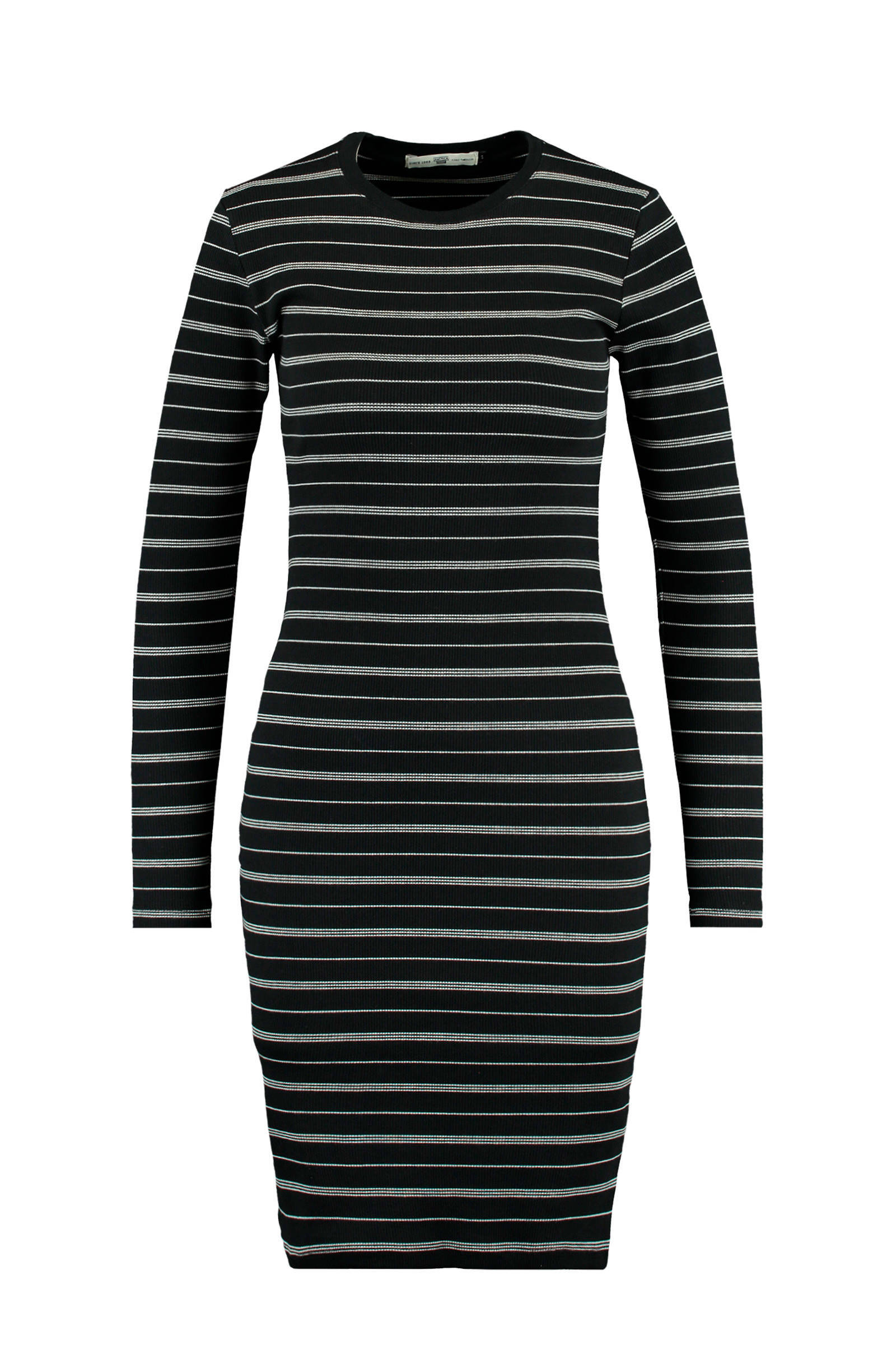 America Today Dibby mini jurk van ribjersey met streepprint online kopen