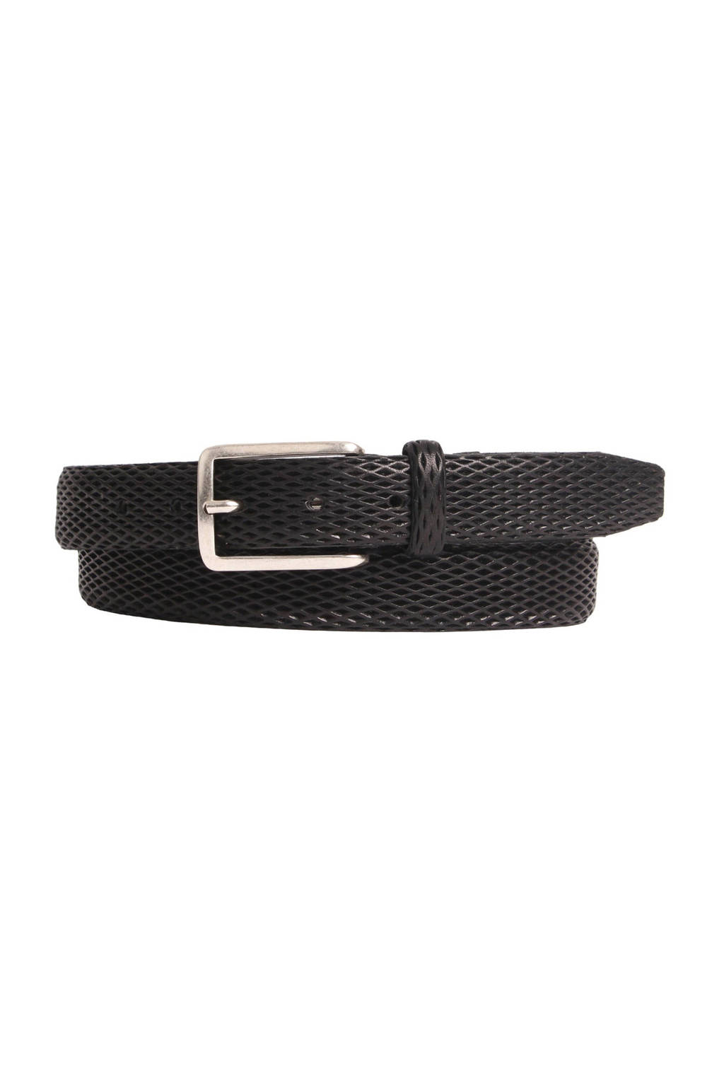 Presly & Sun leren riem zwart, 999 Black.