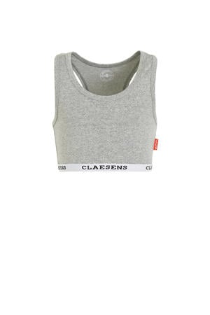 bh top grijs melange/wit