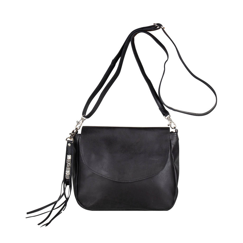 Legend leren crossbody tas Marone zwart