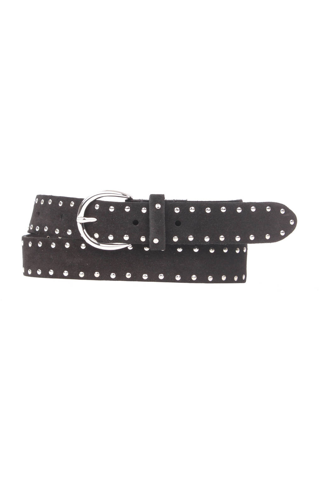 Legend leren riem met studs zwart