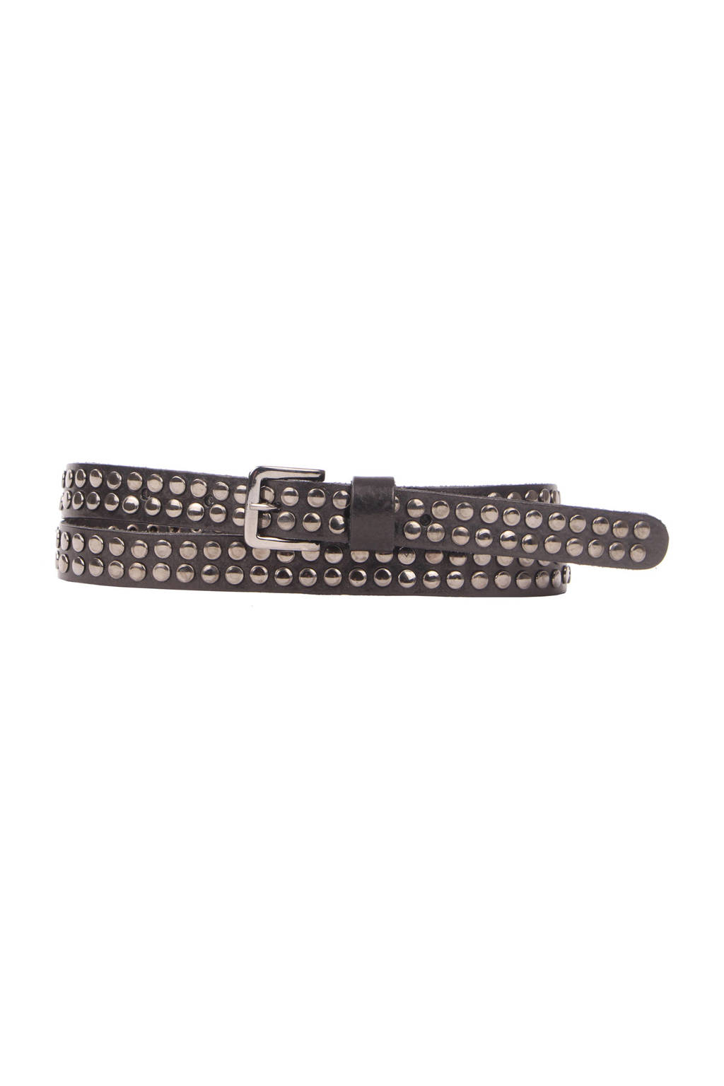 Legend leren riem met studs zwart