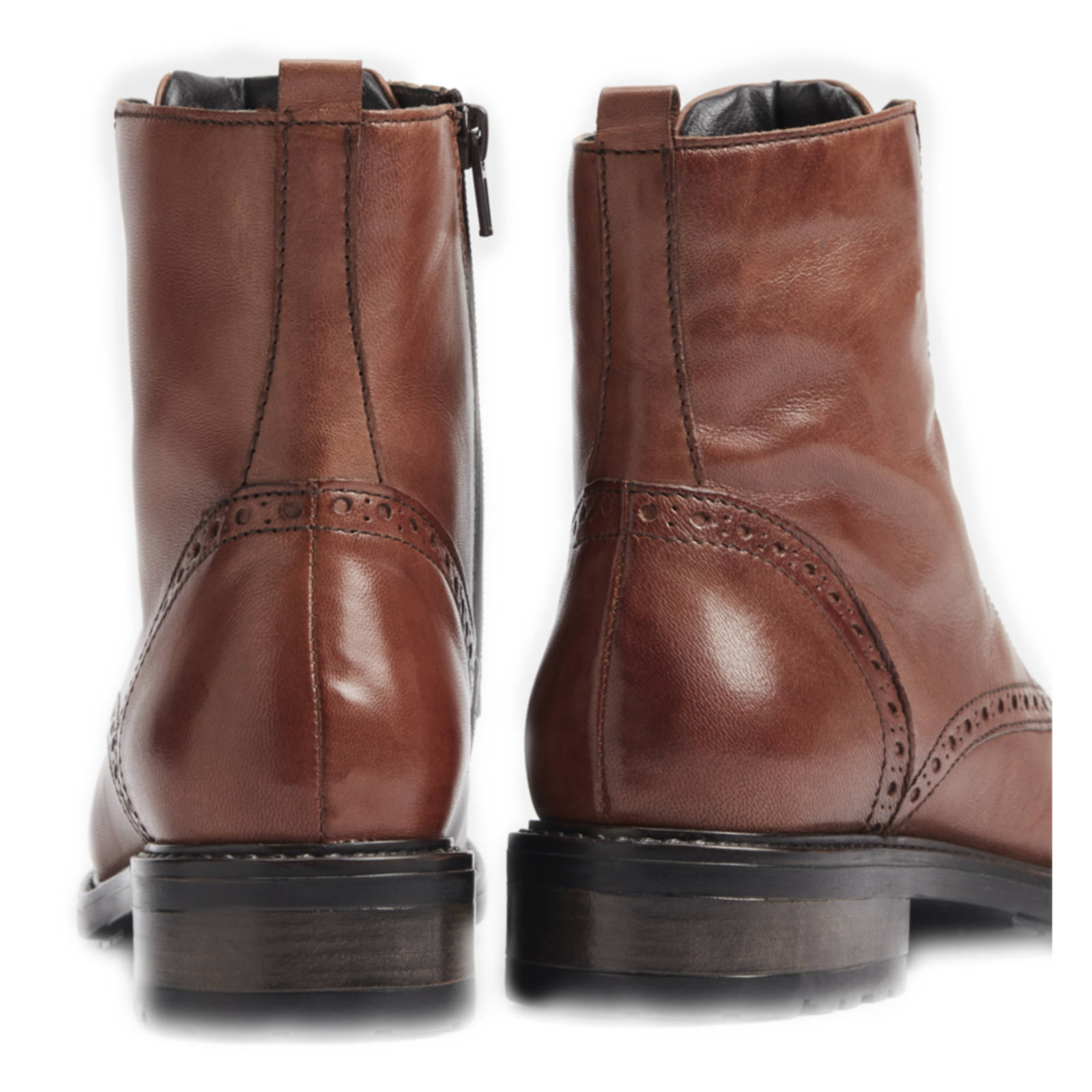 5th Avenue leren veterboots cognac | wehkamp