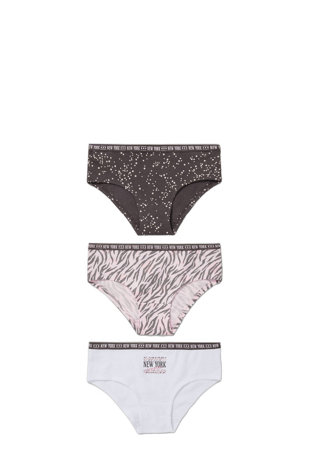 C&A Here & There slip - set van 3 bruin/lichtroze, Bruin/lichtroze
