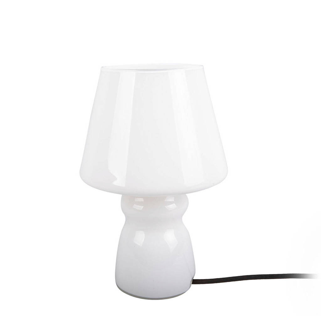 Leitmotiv tafellamp Classic Glass, Wit (Melk Wit)