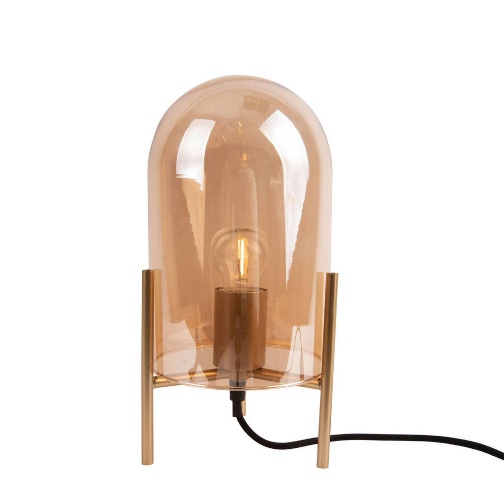 Leitmotiv tafellamp Glass Bell, Bruin (Amber bruin)