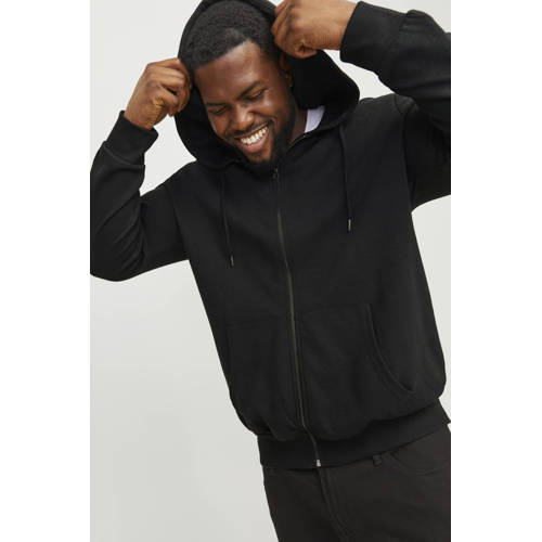 JACK & JONES PLUS SIZE sweatvest JJEBASIC Plus Size zwart afbeelding