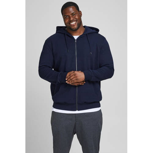 JACK & JONES PLUS SIZE sweatvest JJEBASIC Plus Size donkerblauw afbeelding
