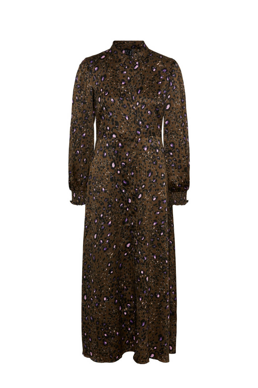 VERO MODA blousejurk Sandra met all over print bruin, Bruin